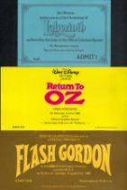 Film ticket and photo collection 3, vintage crew screening tickets for the movies Walt Disney Return