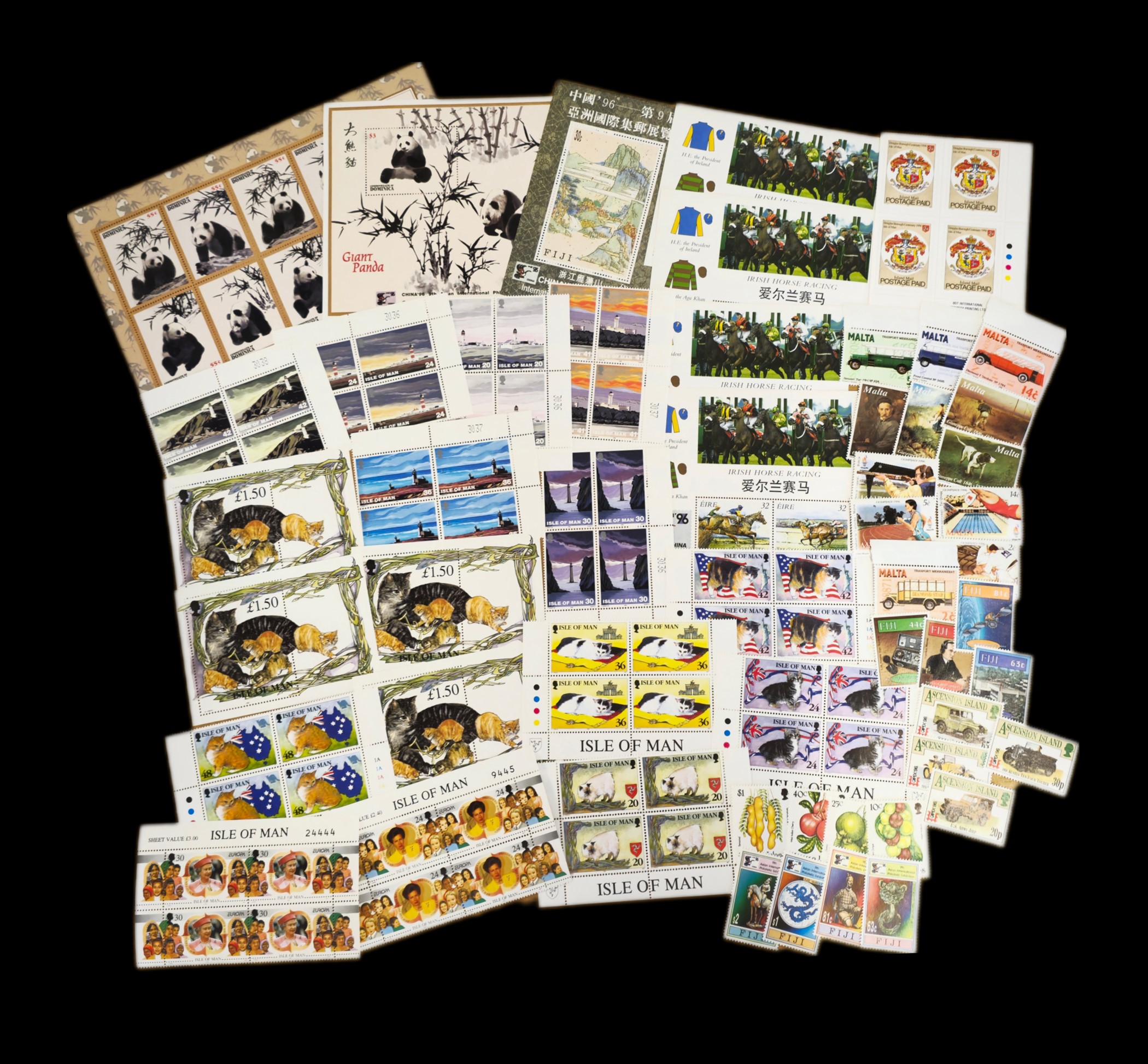 Isle of Man, Malta, Fiji, Cayman Islands & Ascension Island Mint Stamps Worldwide Assorted