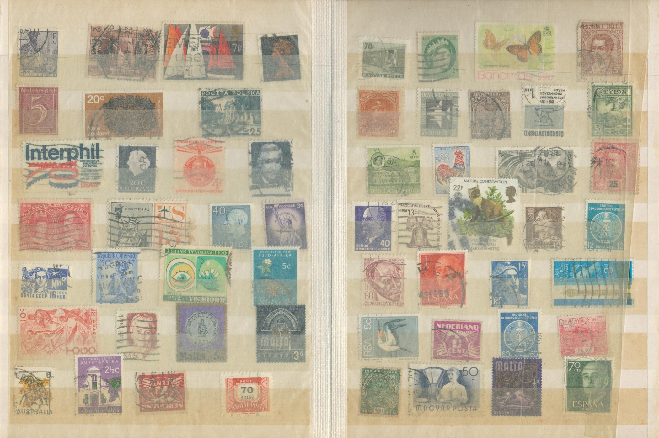 Worldwide Stamps in a Stockbook with 16 Hardback pages and 7 rows in each full of worldwide - Image 3 of 3