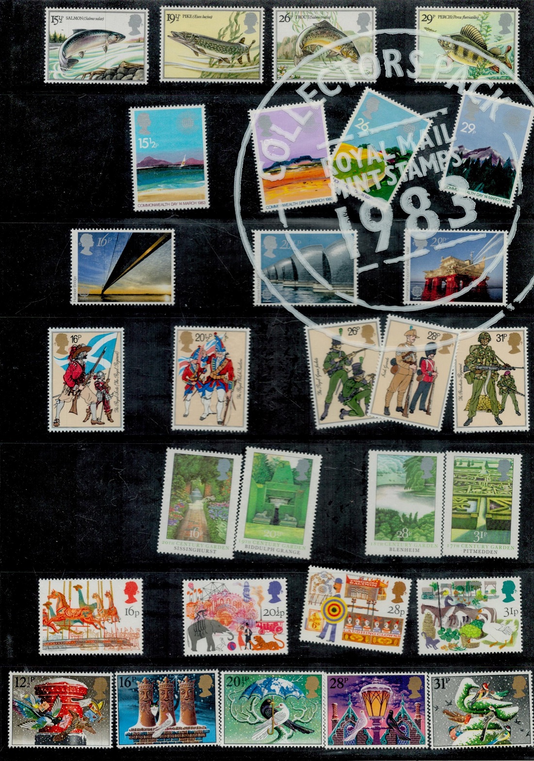 1983 Collectors Mint Stamps Year pack from The Royal Mail containing all Special UK Stamps from - Image 2 of 2