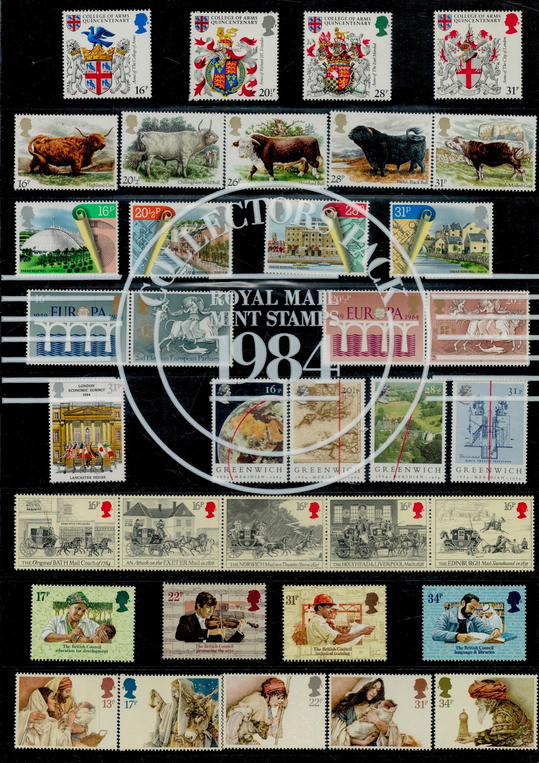 1984 Collectors Mint Stamps Year pack from The Royal Mail containing all Special UK Stamps from - Image 2 of 2