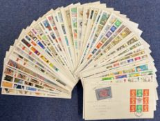GB First Day Covers Collection approx 45 with Stamps and FDI Postmarks Includes Alias Agatha