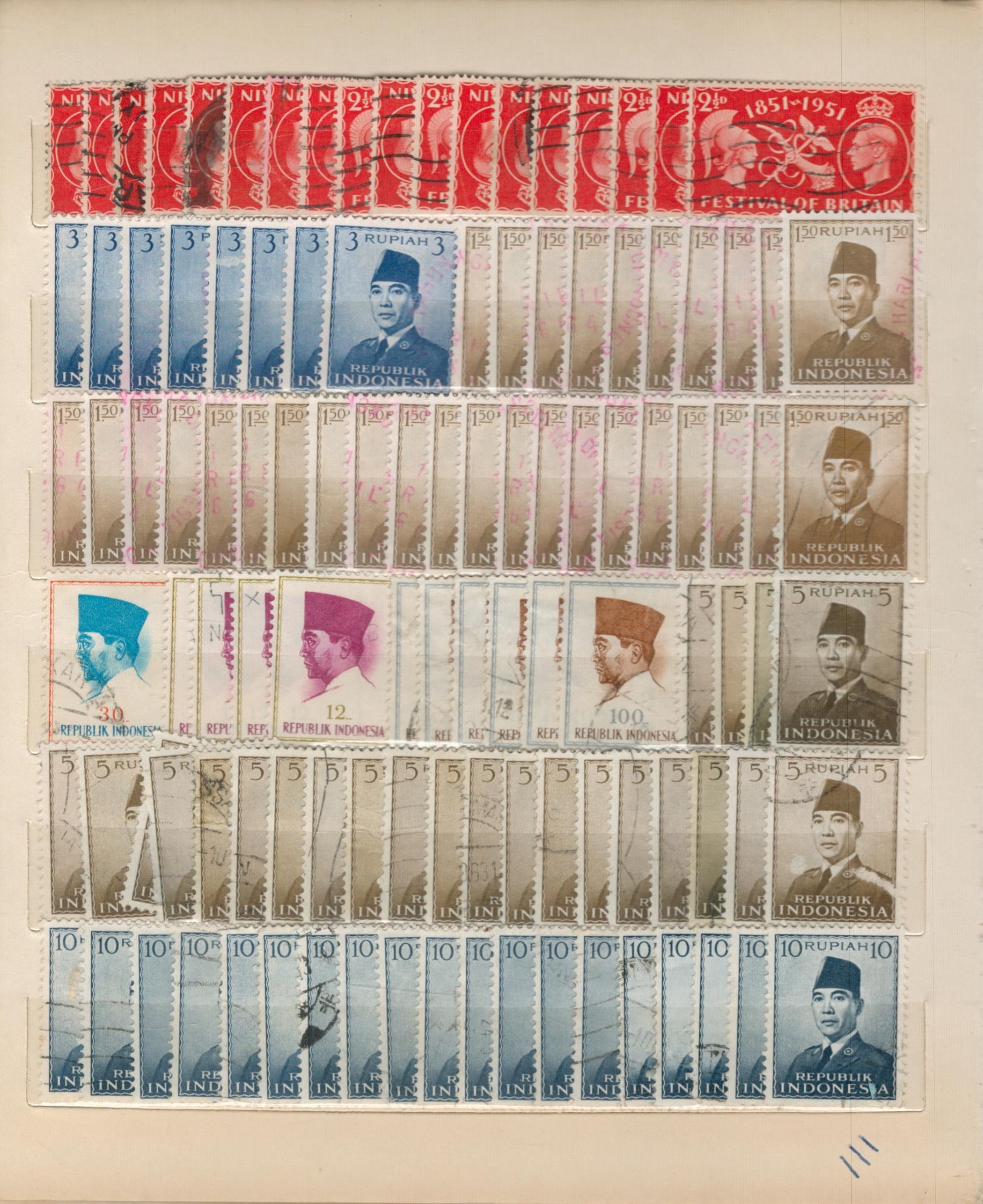 Stockbook with many duplicates of Pre-Decimal Stamps includes National Productivity Year, Festival - Image 2 of 3