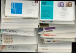 GB First Day Covers Collection approx 150 Includes Royal Wedding, Indigo Jones, County Cricket, High