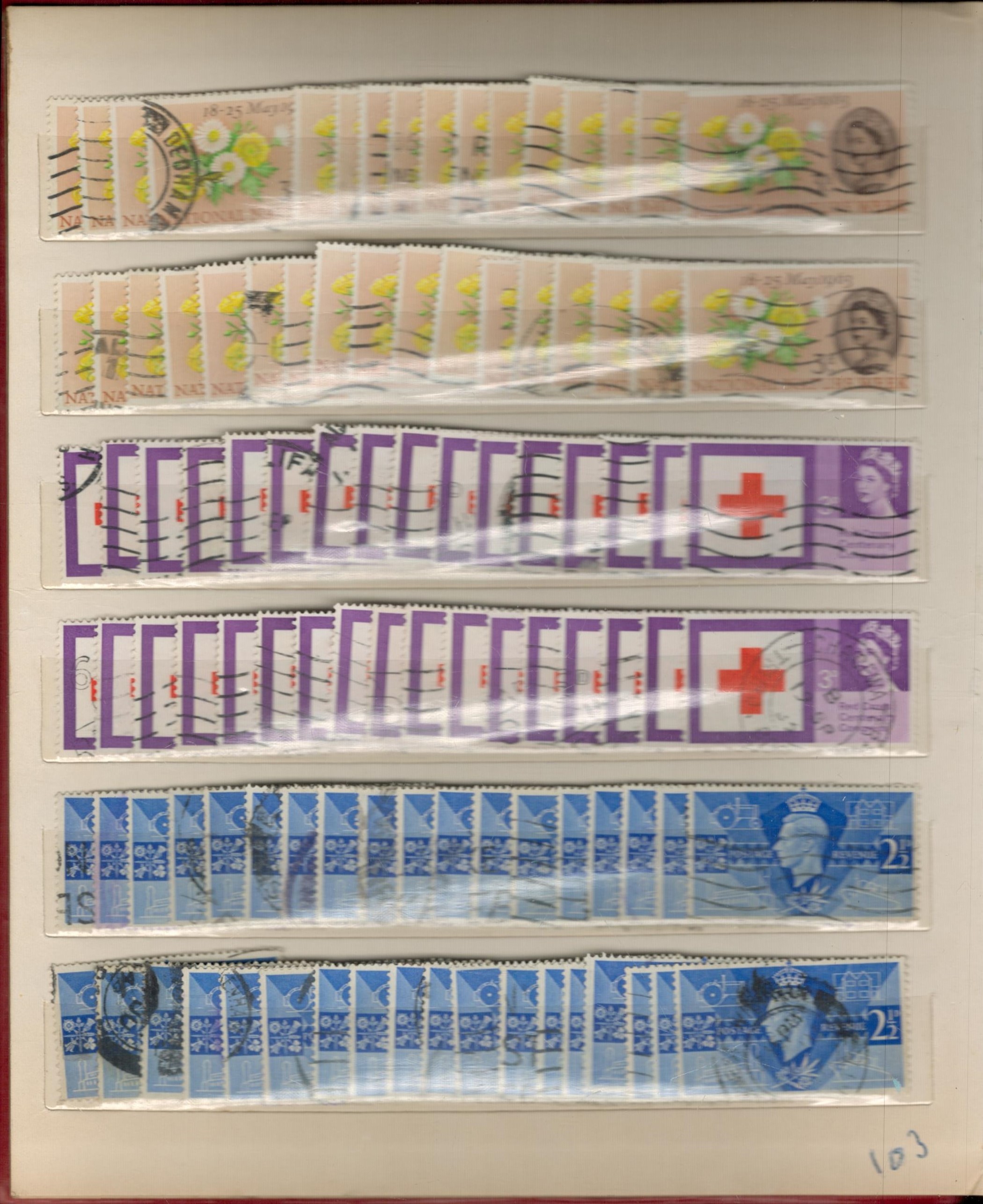 Stockbook with many duplicates of Pre-Decimal Stamps includes National Productivity Year, Festival