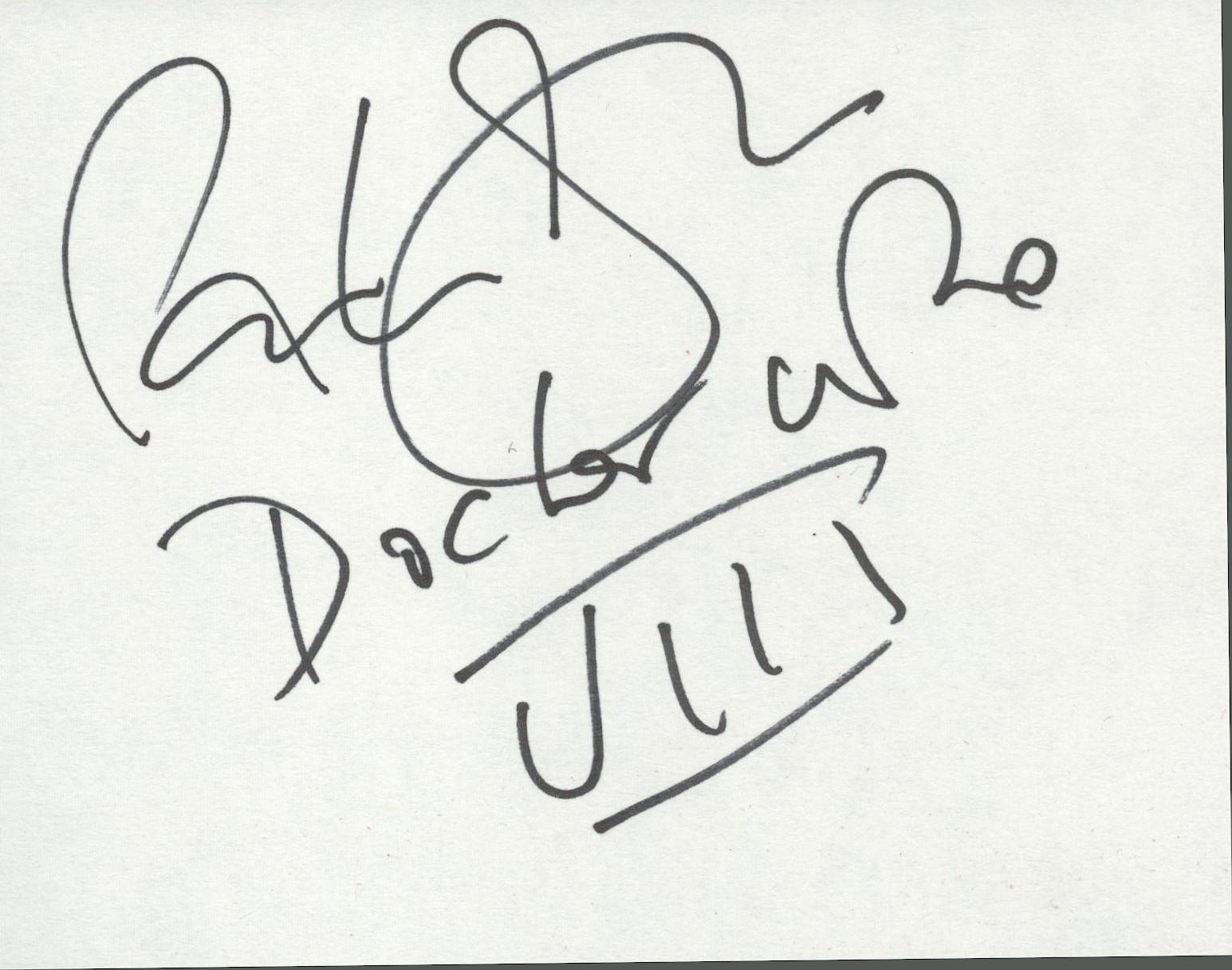 Paul McGann signed 6x4 white card and 10x8 inch Doctor Who colour photo. Good condition. All - Image 2 of 2