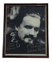 Anthony Ainley signed 11x9 inch overall mounted and framed Dr Who black and white photo.