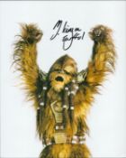 Michael Kingma Wookie Gen Turfful signed 10 x 8 inch colour Star Wars scene photo. Good condition.