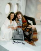 K9 John Leeson Dr Who actor signed 10 x 8 inch colour photo with Tom Baker. Good condition. All