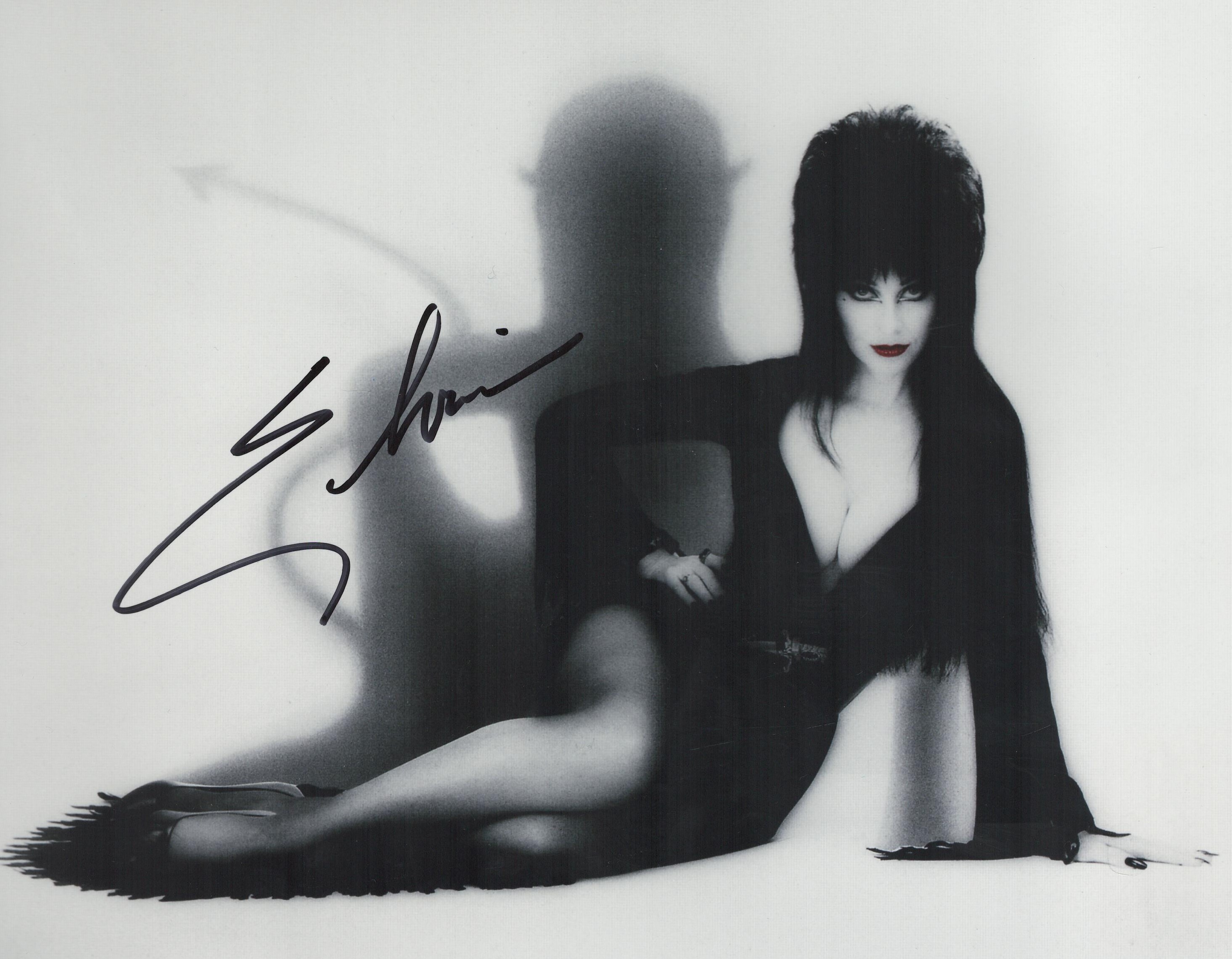 Cassandra Peterson signed Elvira Mistress of the Dark 10x8 inch colour photo. Good condition. All