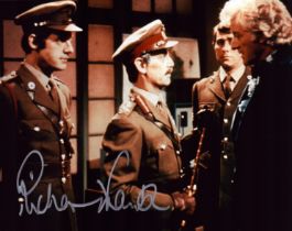 Richard Franklin signed 10x8 inch DR WHO colour photo pictured in his role as Captain Mike Yates.