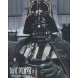 Dave Prowse signed 10x8 inch Darth Vader Star Wars colour promo photo. Dedicated. Good condition.