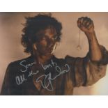 Elijah Wood signed 10x8 inch Lord of the Rings colour photo. Dedicated. Good condition. All