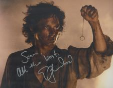 Elijah Wood signed 10x8 inch Lord of the Rings colour photo. Dedicated. Good condition. All