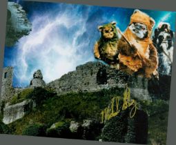 Ewok Michael Henbury signed 10 x 8 inch colour Star Wars scene photo. Good condition. All autographs