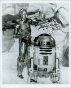 Kenny Baker signed 10x8 inch Star Wars R2 D2 black and white. Good condition. All autographs come