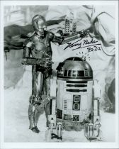 Kenny Baker signed 10x8 inch Star Wars R2 D2 black and white. Good condition. All autographs come