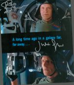 Julian Glover General Maximilian Veers and Paul Jerricho AT Driver signed 10 x 8 inch colour Star