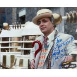 Sylvester McCoy signed 10x8 inch Doctor Who colour photo. Dedicated. Good condition. All