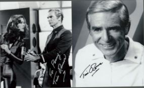 Tim O'Connor signed 2, 10x8 inch Buck Rogers in the 25th century black and white photos. Good
