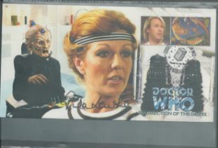 Rula Lenska signed Doctor Who Resurrection of the Daleks FDC PM Cosmos place London NW1 Reach for