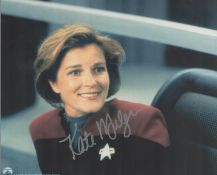 Kate Mulgrew signed 10x8 inch Star Trek colour photo. Good condition. All autographs come with a