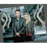 Christopher Eccleston and Billie Piper signed 10x8 inch Doctor Who colour photo. Good condition. All