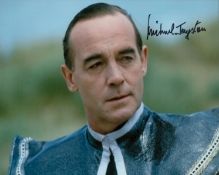 Dr Who actor Valeyard Michael Jayston signed 10 x 8 inch colour scene photo. Good condition. All