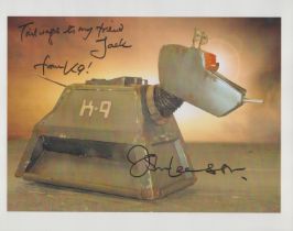 John Leeson signed 10x8 inch Doctor Who K9 colour photo. Dedicated. Good condition. All autographs