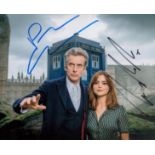 Peter Capaldi and Jenna Coleman signed 10x8 inch Doctor Who colour photo. Good condition. All