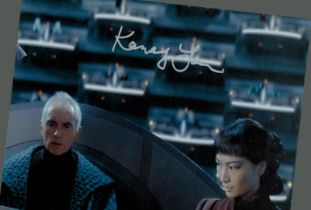Kamay Lau signed 10 x 8 inch colour Star Wars scene photo. Good condition. All autographs come