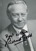 Richard Todd signed 6x4 inch black and white photo. Good condition. All autographs come with a