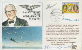 Tommy Trinder signed 41st anniversary of the Guinea pig club cover. Single Stamp plus 20.7.82 . Good