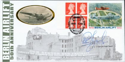 Sqn Ldr Peter Izard signed Berlin Airlift 50th Anniversary Benham FDC PM Ending of the Berlin