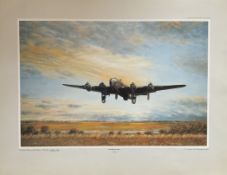 WWII Aviation Artist E A Mills Signed on his own colour print titled Towards Victory. 332/500. Print