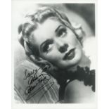 Alice Faye signed 10x8 inch black and white photo. Good condition. All autographs come with a