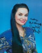 Crystal Gayle signed 10x8 inch colour photo. Dedicated. Good condition. All autographs come with a