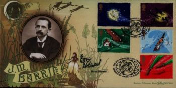 Brian Blessed signed FDC Benham Cover J.M. Barrie. Five Stamps Double postmarks 20 August 2002. Is