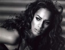 Leona Lewis signed 10x8 inch black and white photo. Good condition. All autographs come with a