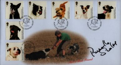 Prunella Scales CBE signed FDC A Buckingham Cover Man's Best Friend. Seven stamps Four postmark 11.