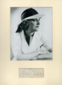 Gracie Fields 16x12 overall mounted signature piece includes signed album page and vintage black and