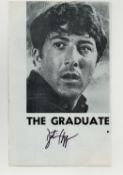 Dustin Hoffman signed 11x8 inch The Graduate magazine black and white photo page. Good condition.