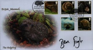 Ben Fogle signed FDC Buckingham Covers The Hedgehog. Five Stamps Double postmarks 13 April 2010.