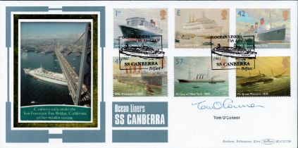 Tom O'Connor signed Ocean Liners SS Canberra Benham FDC Ocean Liners 13th April 2004 SS Canberra