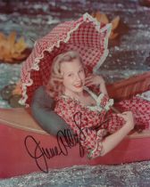 June Allyson signed 10x8 inch colour photo. Good condition. All autographs come with a Certificate