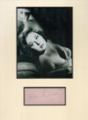Susan Hayward 16x12 mounted signature piece includes black and white photo and signed album