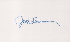Jack Lousma signed 5x4 inch white card. Good condition. All autographs come with a Certificate of
