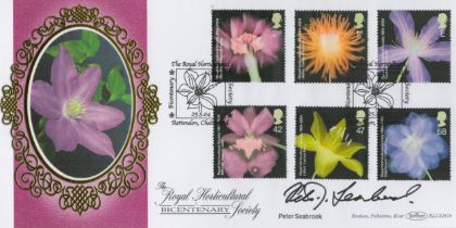 Peter Seabrook signed The Royal Horticultral Bicentenary Benham FDC double PM The Royal Horticultral