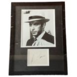 Al Pacino mounted signature with black and white photo, framed. Measures 17"x13" appx. Good