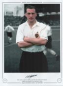 Football. Nat Lofthouse Signed 16x12 colourised photo, Lofthouse is in colour. Autographed Editions,